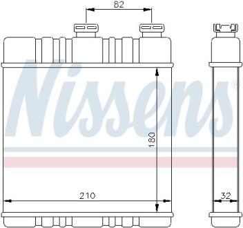 Радіатор нагрівача NISSENS 72660