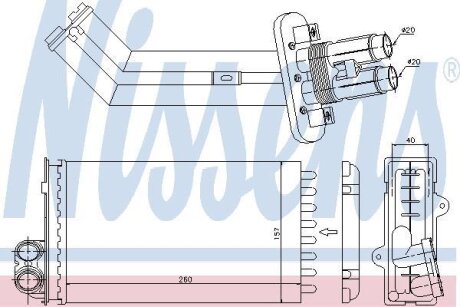 Радиатор печки RENAULT LAGUNA I (94-) NISSENS 73362