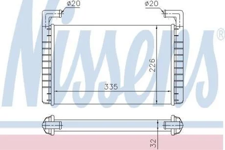 Радіатор нагрівача NISSENS 73371