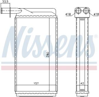 Радіатор опалювача салону NISSENS 73385