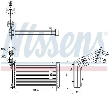 Радіатор пічки NISSENS 73973