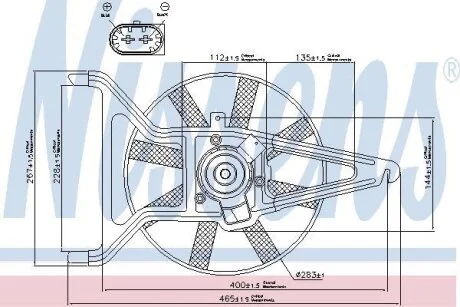 Вентилятор радіатора NISSENS 85041
