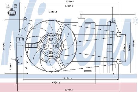 Вентилятор радіатора NISSENS 85052