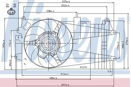 Вентилятор радіатора NISSENS 85052