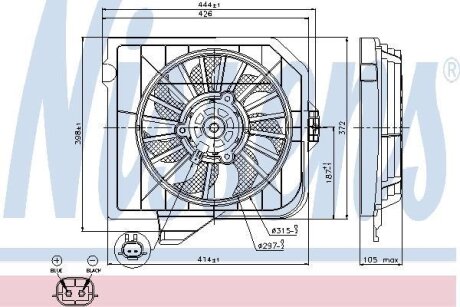 Вентилятор радіатора NISSENS 85090