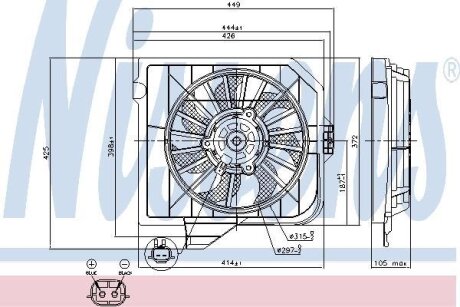 Вентилятор радіатора NISSENS 85091