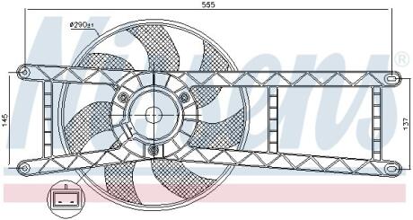 Вентилятор радіатора NISSENS 85145