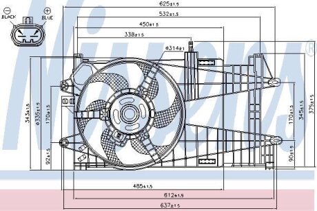 Вентилятор радіатора NISSENS 85163