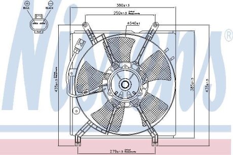 Вентилятор радіатора NISSENS 85241