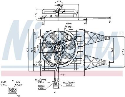 Вентилятор радиатора AUDI,SEAT,SKODA, VW NISSENS 85249