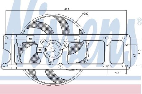 Вентилятор радіатора NISSENS 85254