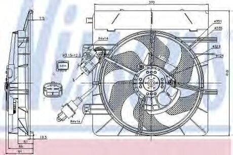 Вентилятор радіатора NISSENS 85307