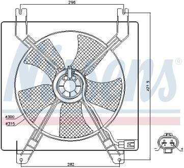 Вентилятор радіатора NISSENS 85355