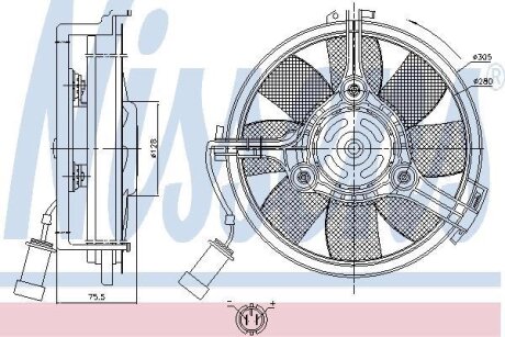 Вентилятор радіатора NISSENS 85546