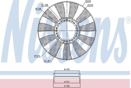 Крильчатка вентилятора NISSENS 85664