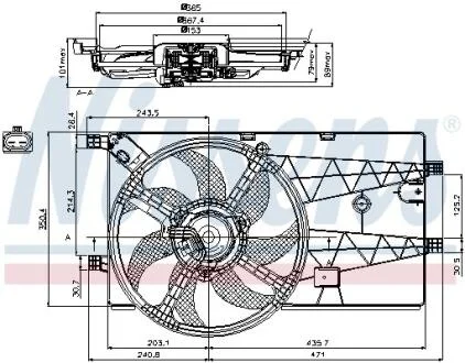 Вентилятор охолодження двигуна NISSENS 85693