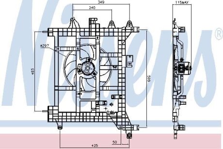 Вентилятор радиатора RENAULT DUSTER 10- 1.5 NISSENS 85711