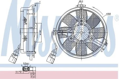 Вентилятор двигателя AUDI A4 /A6 NISSENS 85742