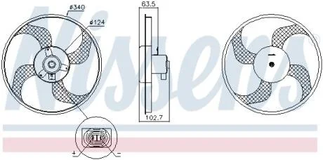 Вентилятор радіатора NISSENS 85928