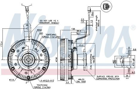 Віскомуфта вентилятора NISSENS 86079