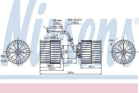 Вентилятор кабiни кондиц. NISSENS 87071