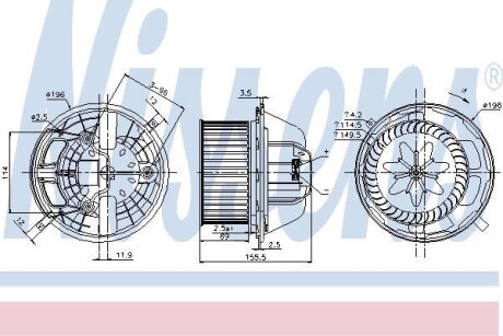 Вентилятор салона NISSENS 87118