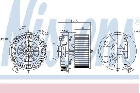 Вентилятор салону NISSENS 87214