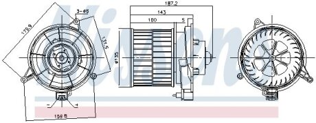Вентилятор салону NISSENS 87312