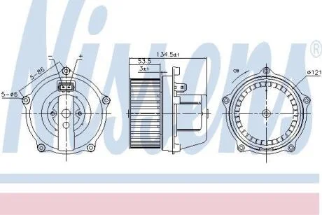 Вентилятор салону NISSENS 87444