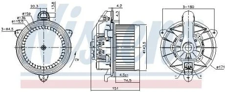 Вентилятор салону NISSENS 87710