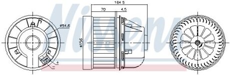 Вентилятор салону NISSENS 87818
