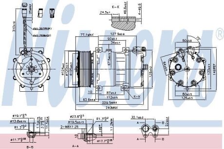 Компрессор кондиционера SCANIA TRUCK NISSENS 890022