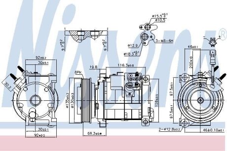 Компресор кондицiонера NISSENS 890152