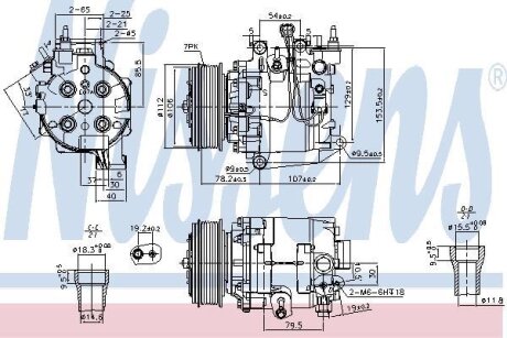 HONDA Компресор кондиціонера ACCORD VIII 2.0 08- NISSENS 890167