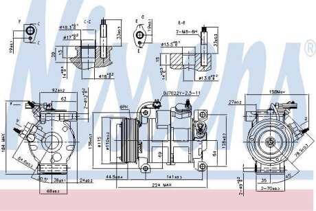 Компресор кондицiонера NISSENS 890169