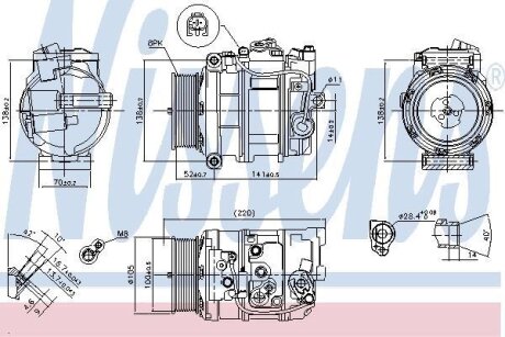 Компресор кондиціонера NISSENS 890197