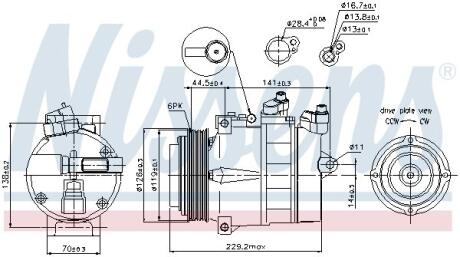 Компресор кондиціонера NISSENS 89022