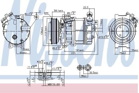 Компресор кондиціонера NISSENS 890354