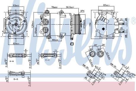 Компрессор, кондиционер NISSENS 890392