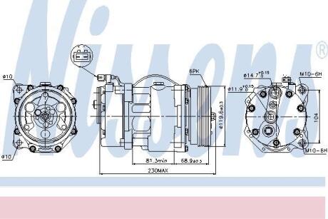 VW Компресор кондиціонера Golf III, Passat, Polo, Sharan, Ford Galaxy, Seat Alhambra NISSENS 89040