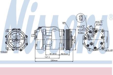 VW Компресор кондиціонера CALIFORNIA T4, TRANSPORTER T4 NISSENS 89044