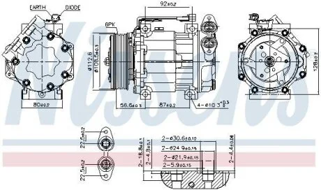 Компресор кондиціонера NISSENS 890584