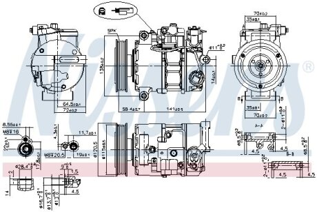 Компресор кондиціонера NISSENS 890764