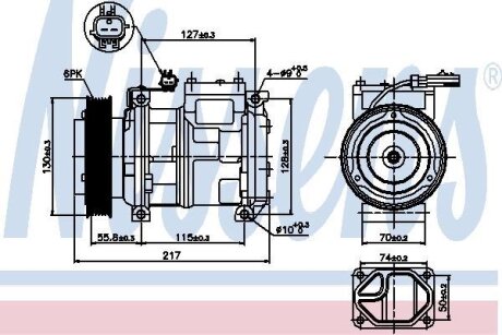 Компрессор кондиционера CHRYSLER TOWN/COUNTRY II 96- 2.4 i NISSENS 89097