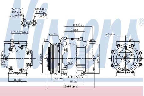 Компресор кондицiонера NISSENS 89120