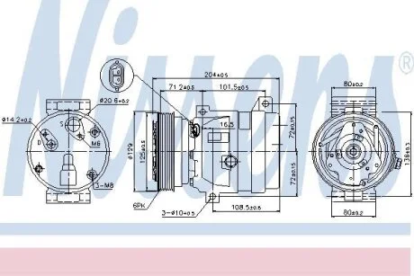 Компрессор кондиционера NISSENS 89121