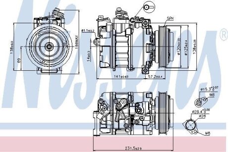 Компрессор кондиционера NISSENS 89231