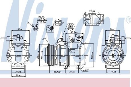 Компрессор, кондиционер NISSENS 89256