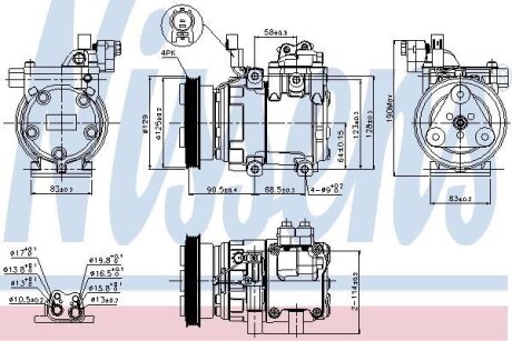 Компрессор кондиционера HYUNDAI ACCENT 99- NISSENS 89291