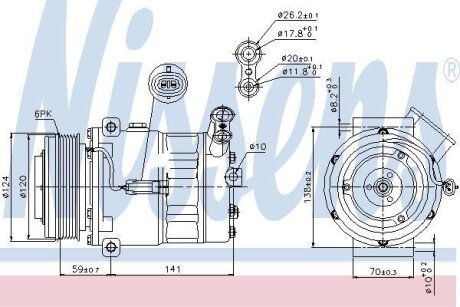 Компресор кондиціонера NISSENS 89343